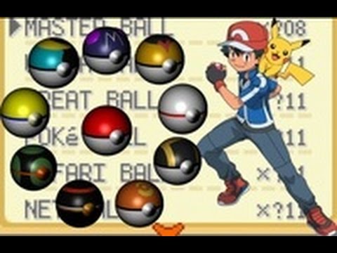 Pokemon Fire Red All Pokeballs Cheat with Gameshark Code 