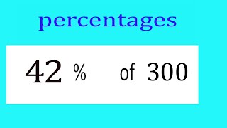 Percentages     42      Percentage(%)    of    300