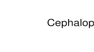 How to pronounce Cephalopod