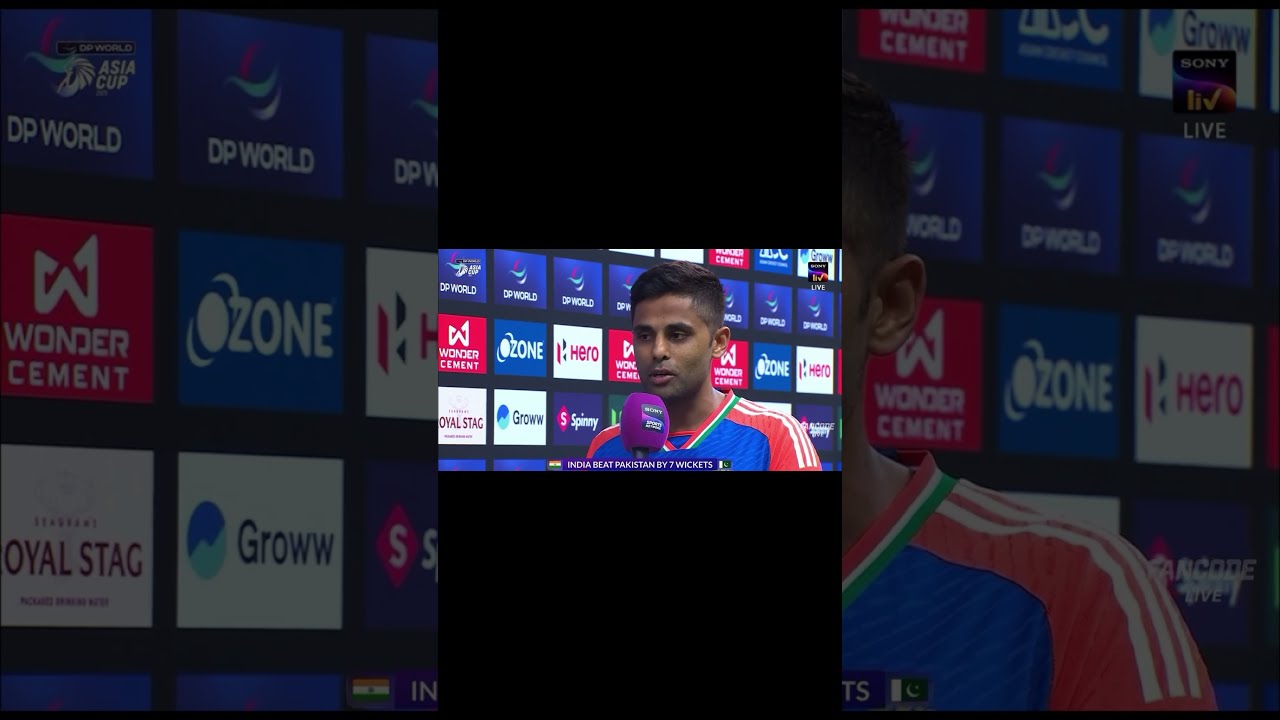 Surya Kumar Yadav Speech After Winning India Vs Pak Cricket Match News