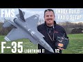 Fms  f35 lightning ii  64mm  unbox build  radio setup