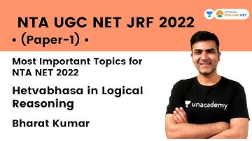 Hetvabhasa in Logical Reasoning | Most Important Topics for NTA 2022 | Bharat Kumar