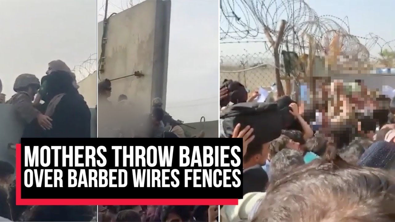 Desperate Afghans throw their babies over barbed wire at Kabul Airport | Cobrapost