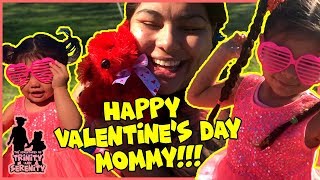 Kids Candy Haul Surprising Mommy on Valentine's Day!