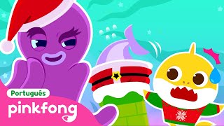 Perigo na Vila do Papai Noel 🎅 | Esconde-Esconde 3 | Pinkfong, Bebê Tubarão! Canções para Crianças
