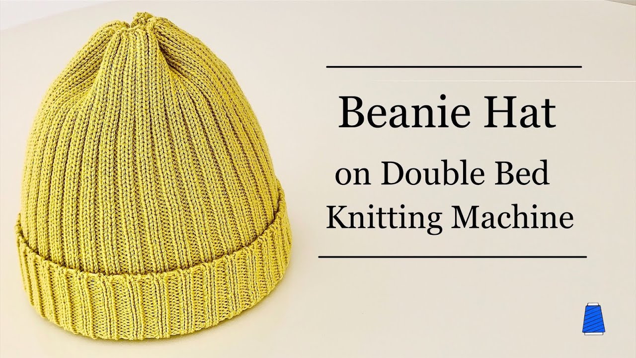 BEANIE HAT on a DOUBLE BED KNITTING MACHINE | STEP by STEP | CZAPKA BEANIE na MASZYNIE DZIEWIARSKIEJ