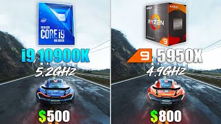 Ryzen 9 5950X OC vs Core i9 10900K OC - Test in 10 Games