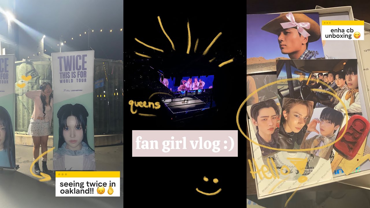 twice in oakland and enhypen cb unboxing ♫⋆｡