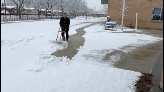 ClearPlow® HD-Commercial Snow Pusher — Pushing Very Heavy Wet Snow