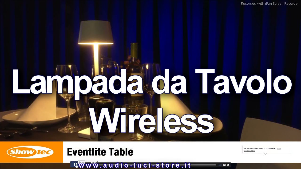 Lampade Tavolo Senza Fili: lampada ricaricabile a LED per centrotavola. Prezzo 