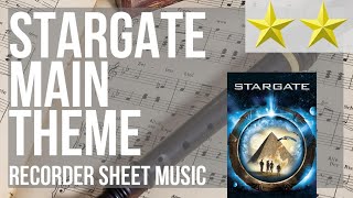 Recorder Sheet Music How To Play Stargate Main Theme By David Arnold