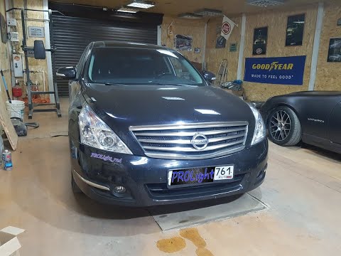 Nissan Teana. Вместо рефлектора, биксеноновая линза Hella 3R.