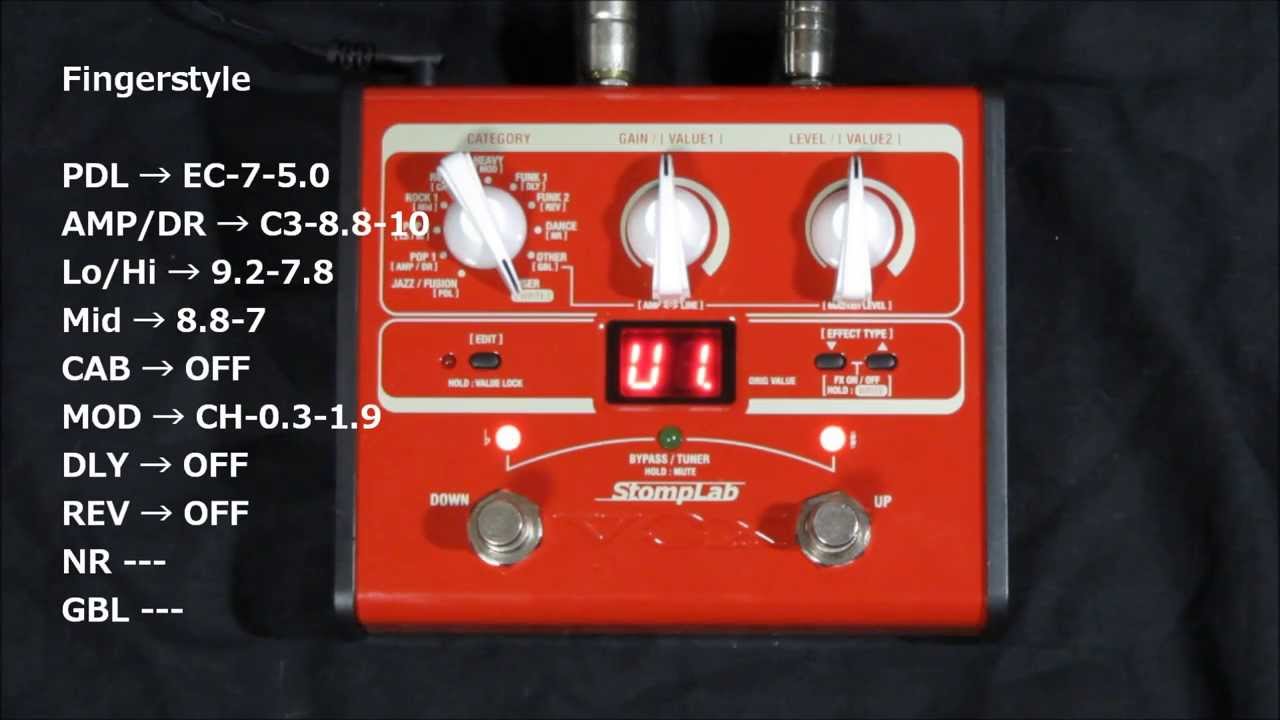 ベース用マルチエフェクター Stomplab Sl1b Vox Born To Be Desperado