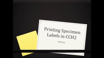 Printing Specimen Labels in CCH2 (Symbiota software)