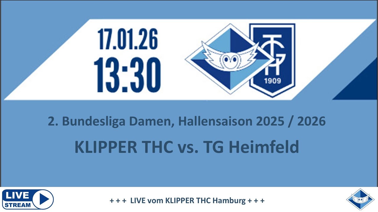 KLIPPER THC vs. TG Heimfeld, 2. Bundesliga Damen, Halle 2025/2026