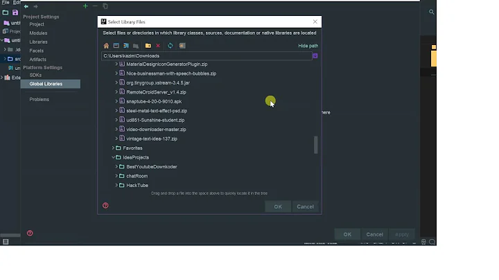 add jar library to IntelliJ IDEA طريقةاضافة المكاتب الى مشروع الجافا