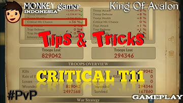 King Of Avalon - Tips and Tricks T11 Critical Formation | PvP | GamePlay | 2020