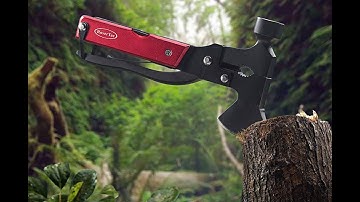 RoverTac Multitool Camping Accessories Survival Gear and Equipment 14 in 1 Knife Axe Hammer