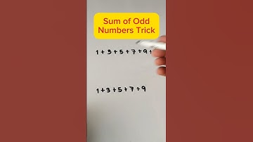 Sum of Odd Numbers Trick #maths #shorts #addition  #additiontricks #oddnumbers