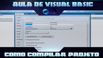 Vídeo Aula de Visual basic: Como Compilar projeto