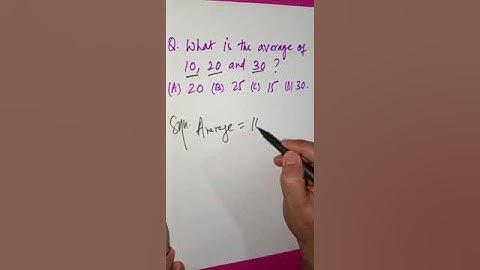 Average of 10, 20 n 30 is....#maths quiz..competitive exam