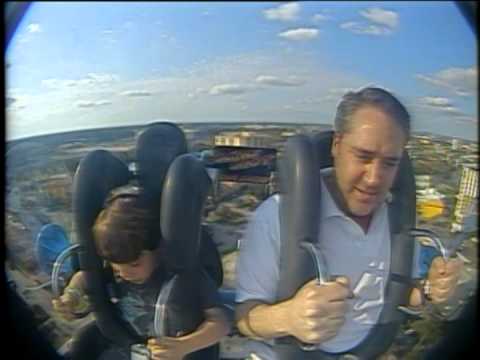 Father/son Slingshot ride in Orlando-RED WINGS SUCK