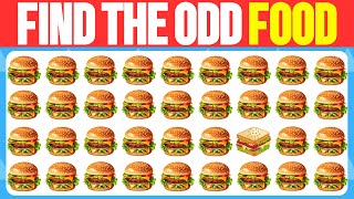 Find The Odd One Out - Food Edition 🍔🍕🍟| 30 Ultimate Levels Emoji Quiz| Easy, Medium, Hard