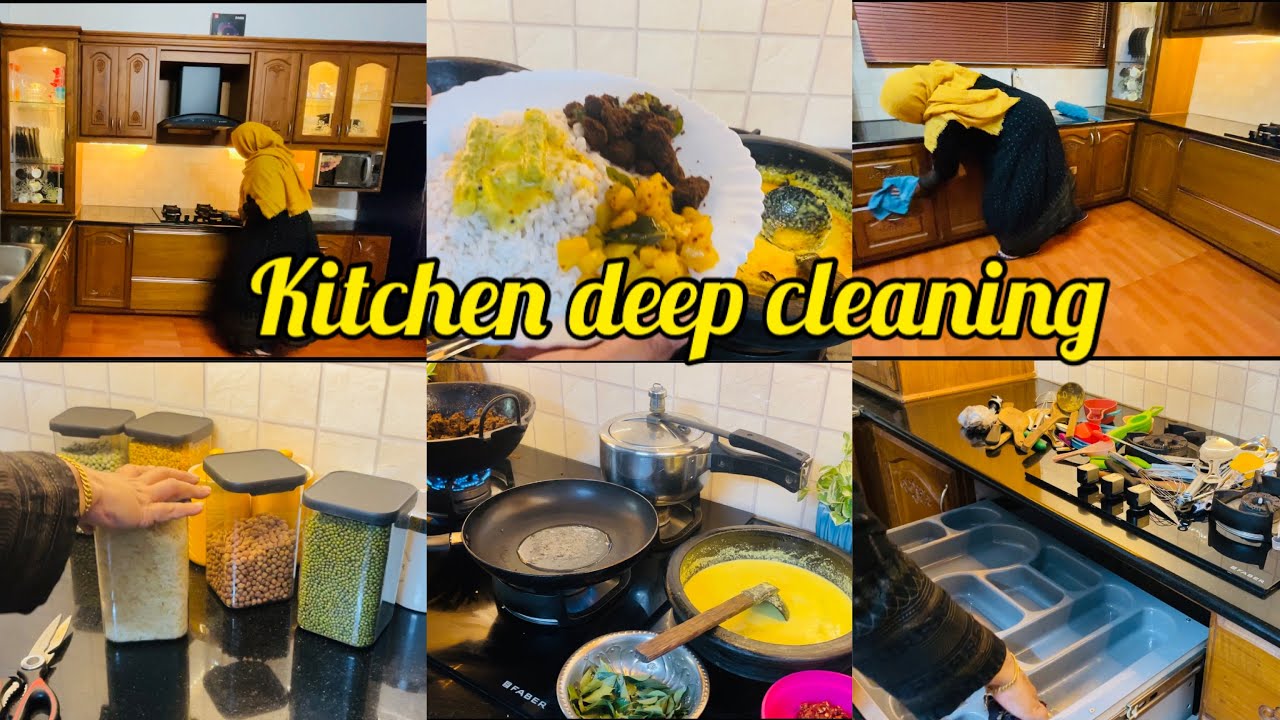 A day in my life# kitchen deep cleaning& organizing# Easy lunch# chakkakkuru muringakkaaya curry