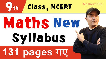 Class 9 Maths New Syllabus NCERT 2023-24, approx. 37% pages removed in new book of NCERT