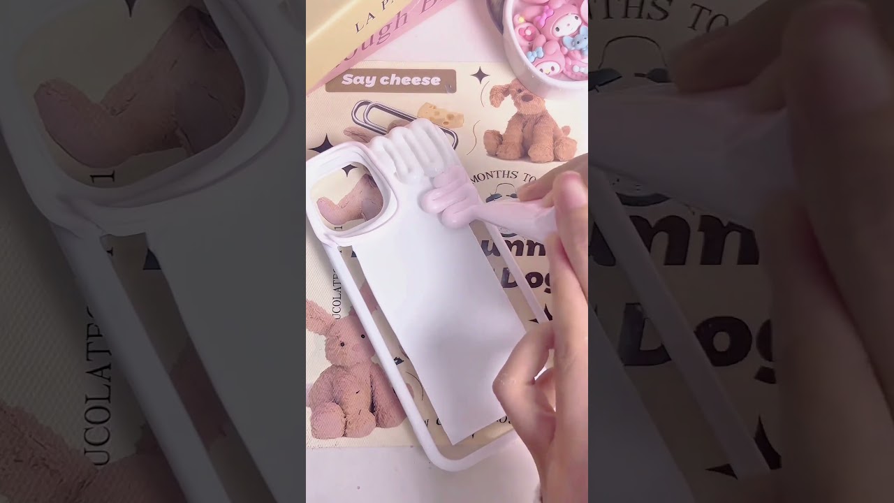 MY MELODY DECO CREAM PHONE CASE🩵🩷🐇 