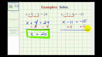 Ex:  Solve One Step Equation by Add/Subtract (Simplify 1st)