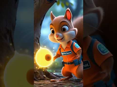 THE SQUIRREL AND THE MAGIC BEAN    #ai #squirrel #animasi #nut #story #fiction #reels