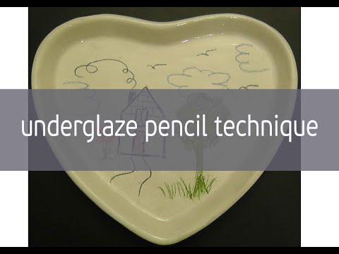 The Secret to Creating a Design Using Underglaze Pencils on Bisqueware. 