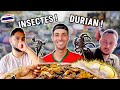 Dfi  dgustation dinsectes et du durian  bangkok en thalande  