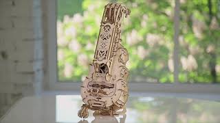 UGEARS Hurdy Gurdy 3D puzzle Mechanical Wooden Model KIT screenshot 5