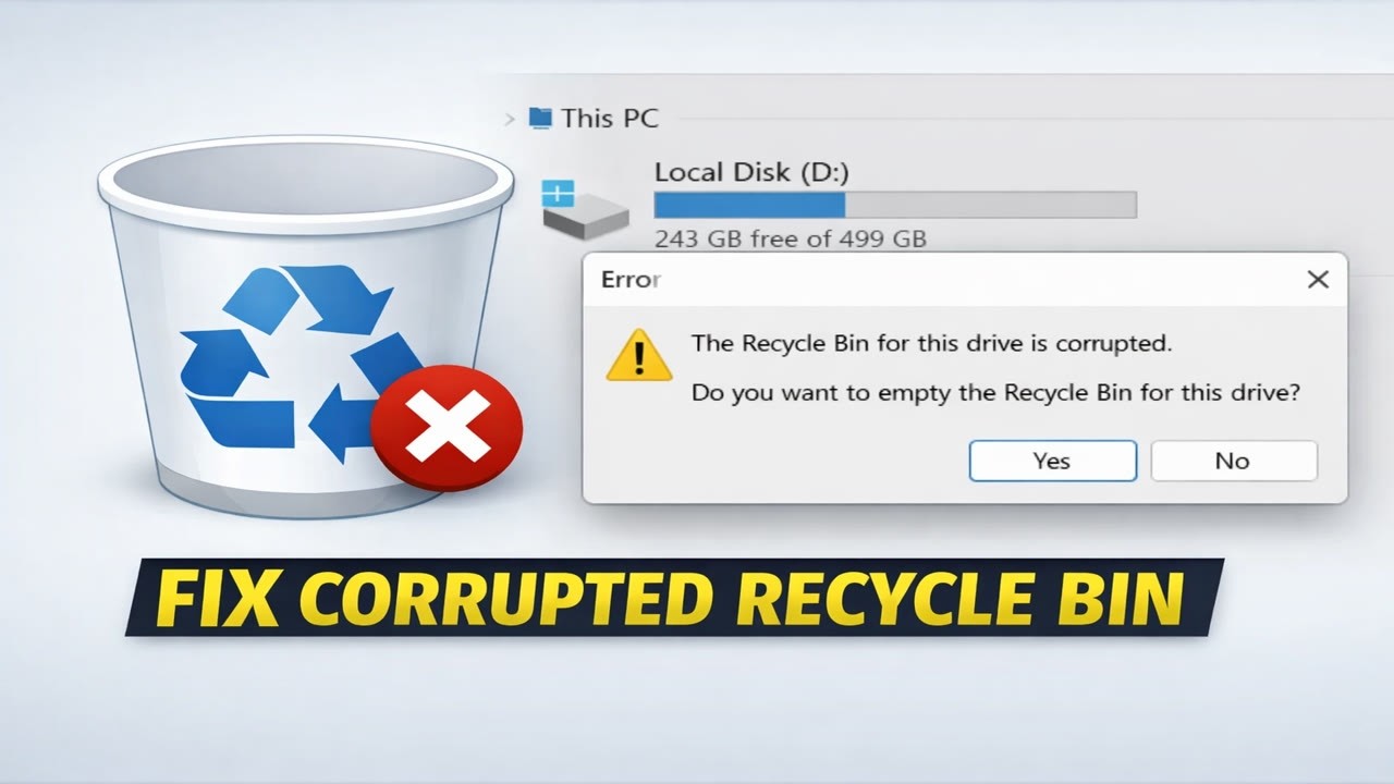 How to Fix the Recycle Bin for this Drive is Corrupted on Windows 10 ...