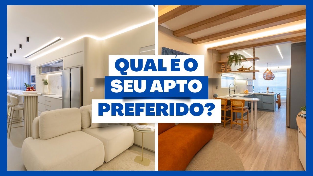 Apartamentos prontos e decorados em Porto Belo - SC. Qual é o seu preferido?