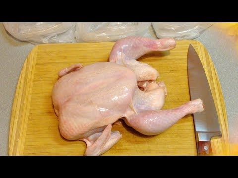 Как экономно разделать курицу