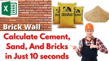HOW TO CALCULATE BRICK WORK CEMENT SAND BRICKS QUANTITY IN EXCEL how to calculate bricks sand cement