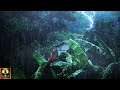 Rainforest Ambience: Rain Sounds, Jungle Animals and Thunder in the Distance | Relaxing Sleep Sounds