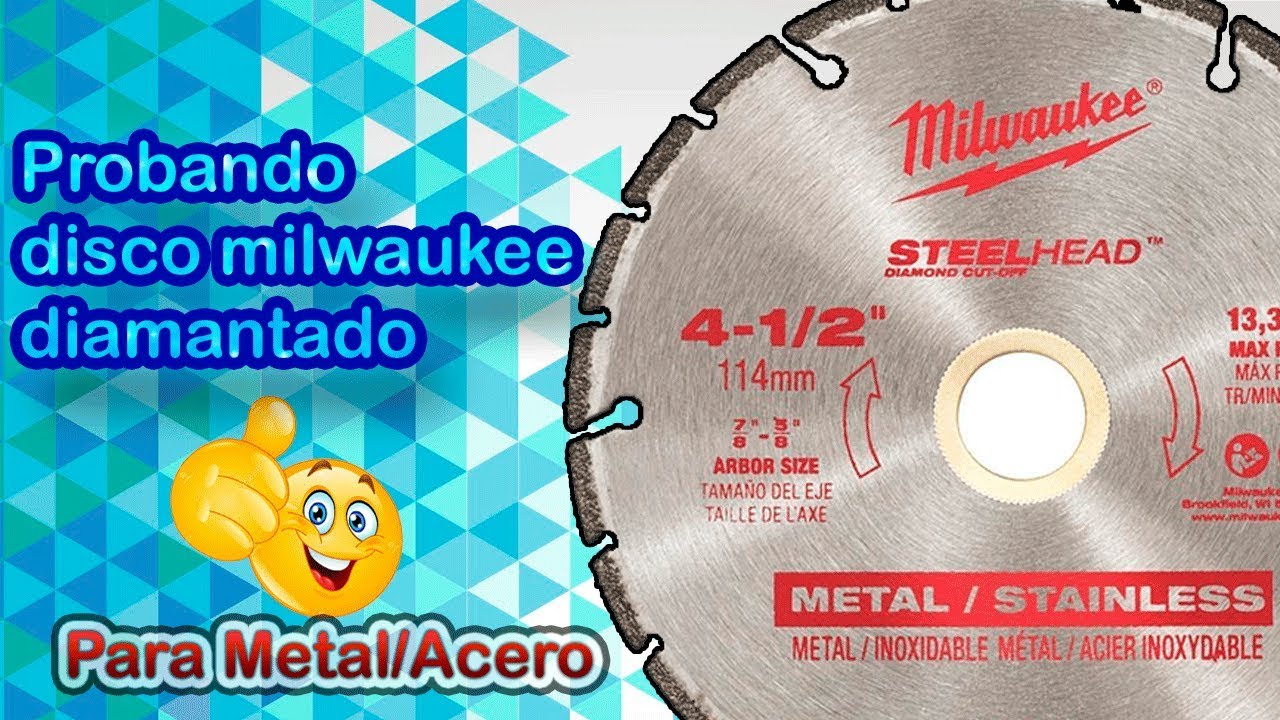 probando disco diamantado corte de metal/acero/inoxidable - YouTube