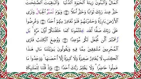 سورة الكهف  برواية هشام عن ابن عامر أـ الشيخ يوسف بن نوح