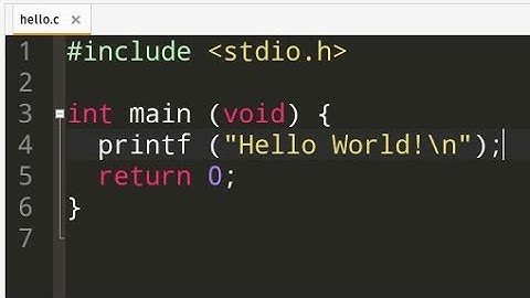 Hello World With C Code compiled with GCC on Linux