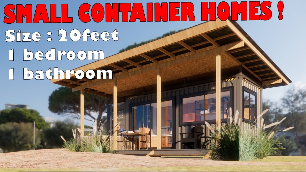 20ft SHIPPING CONTAINER HOMES | Living OFF GRID in a Tiny House | Small ...