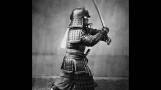 Samurai on vintage photograph from 19th century