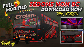 NEW ZEDONE NON BC MOD FOR BUSSID / FREE MOD🔥 / NEW BUS MOD FOR BUSSID / NEW ZEDONE MOD #bussidmods