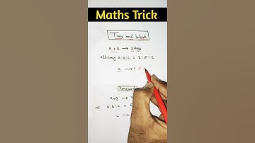 Time and work short Trick || maths Tricks || SSC CGL , SSC CHSL , Group D || #shorts || magic Trick