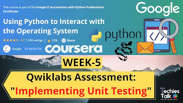 Using Python to Interact with the Operating System WEEK 5 Qwiklabs Assessment Coursera | by Google