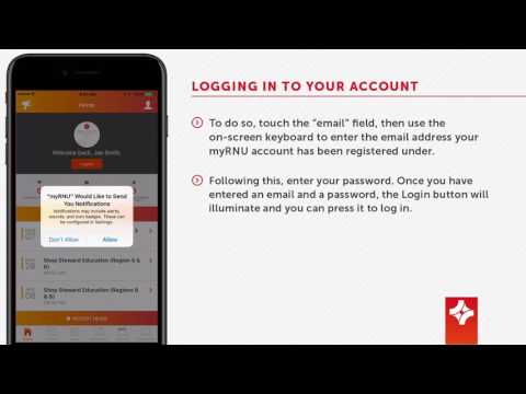 myRNU App - How do I log in to my account?