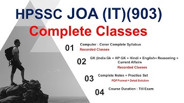 HP JOA IT 903 Post Code Classes Start HPSSB JOA IT 903 Classes Start From Tomorrow Join Today